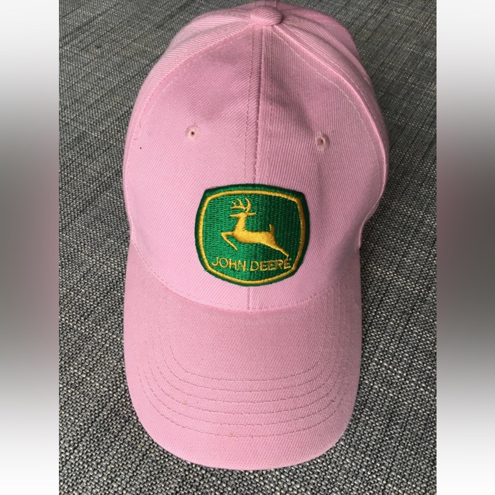 Pink John Deere Adjustable Baseball Trucker Hat Cap